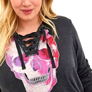 Torrid Skull Tie-up Hoodie